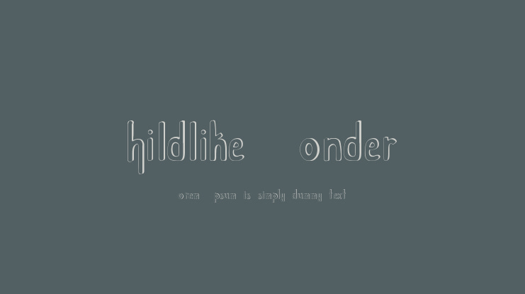 Childlike Wonder Font