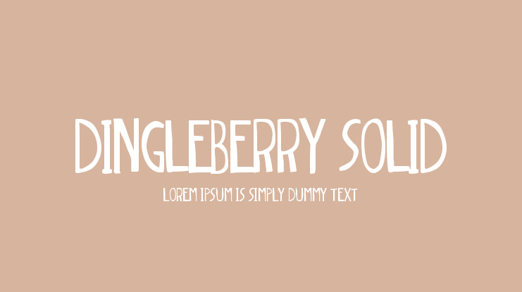 dingleberry solid Font Family