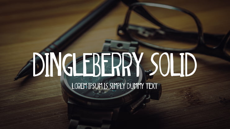 dingleberry solid Font Family