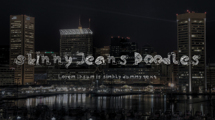 Skinny Jeans Doodles Font