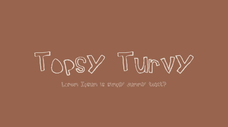 Topsy Turvy Font