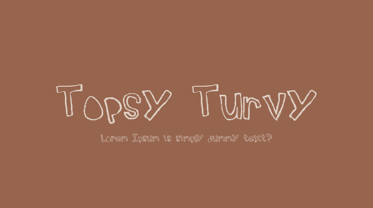 Topsy Turvy Font
