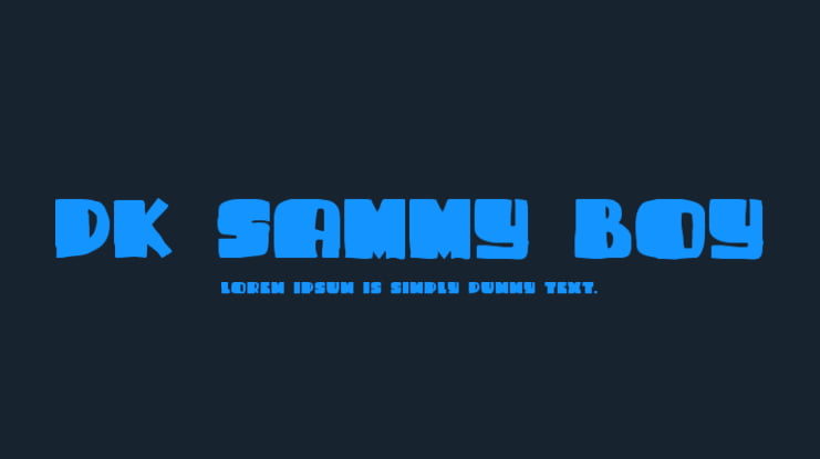 DK Sammy Boy Font
