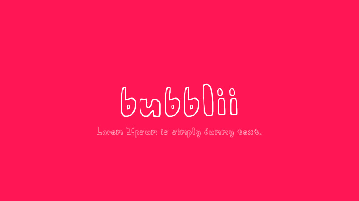 bubblii Font