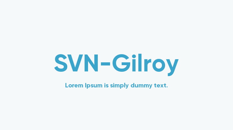 SVN-Gilroy Font Family