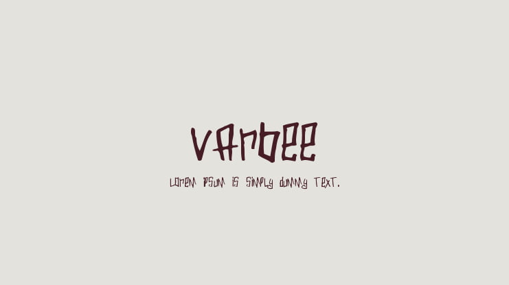 Varbee Font