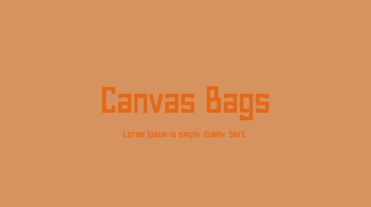 Canvas Bags Font