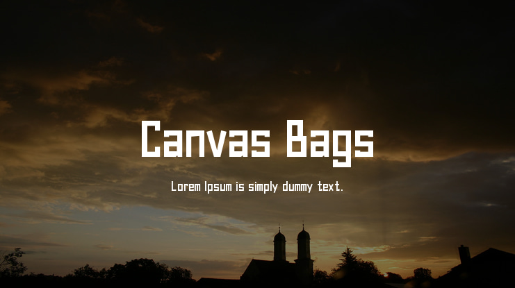Canvas Bags Font