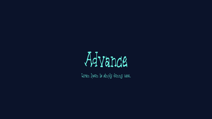 Advance Font