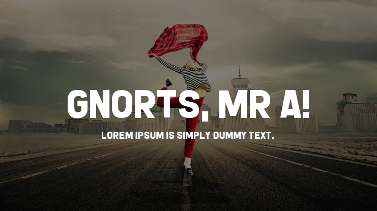 Gnorts, Mr A! Font