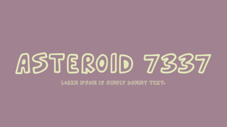 Asteroid 7337 Font