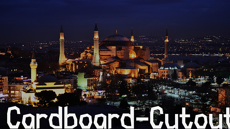 Cardboard-Cutout Font