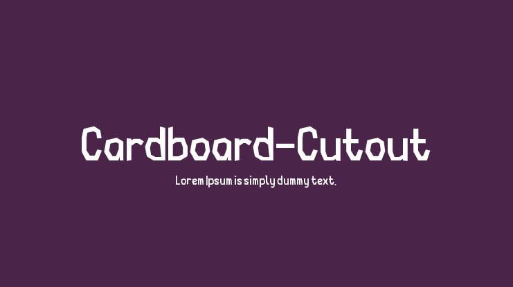 Cardboard-Cutout Font