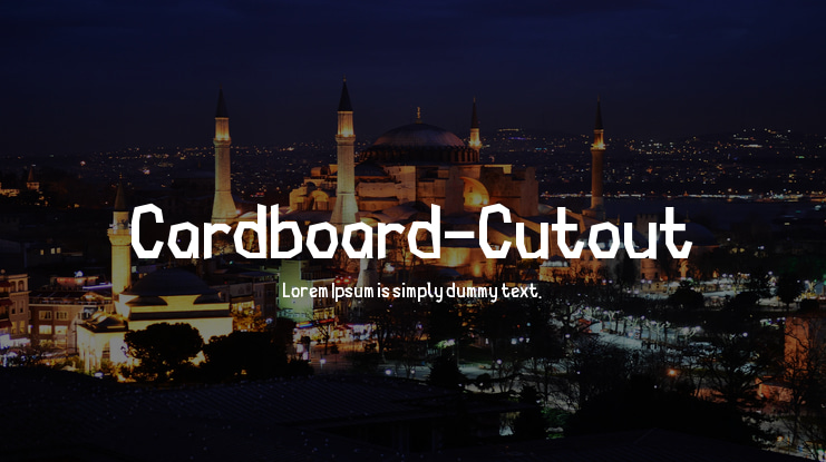 Cardboard-Cutout Font