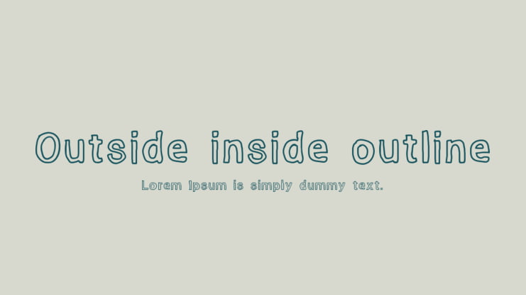 Outside inside outline Font