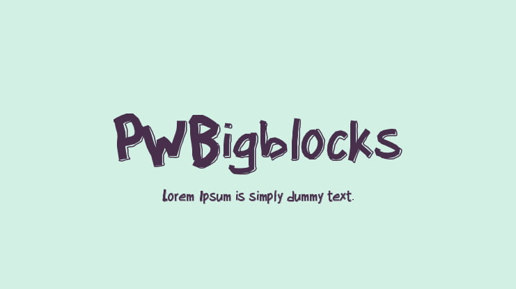 PWBigblocks Font