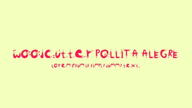 woodcutter POLLITA ALEGRE Font