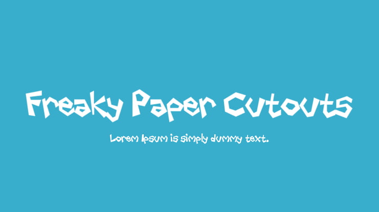 Freaky Paper Cutouts Font