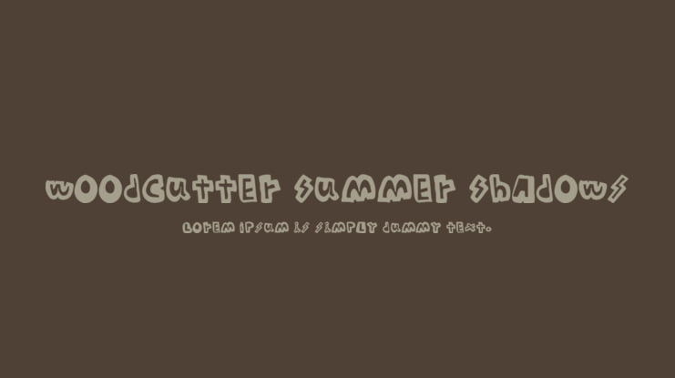 woodcutter Summer Shadows Font