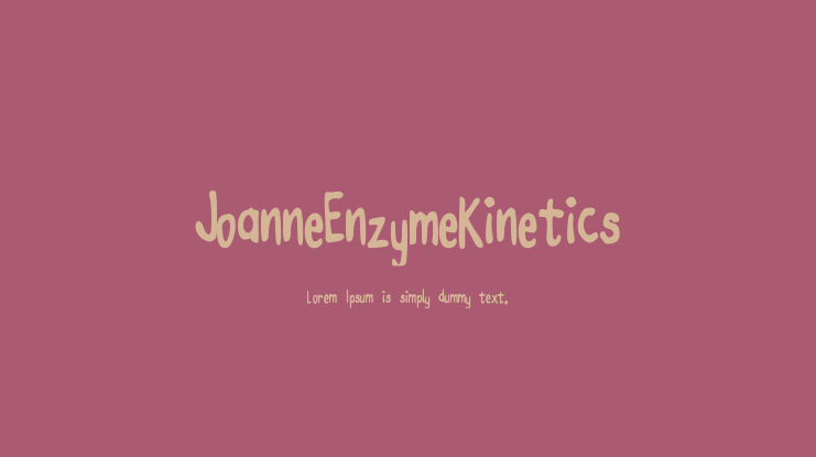 JoanneEnzymeKinetics Font