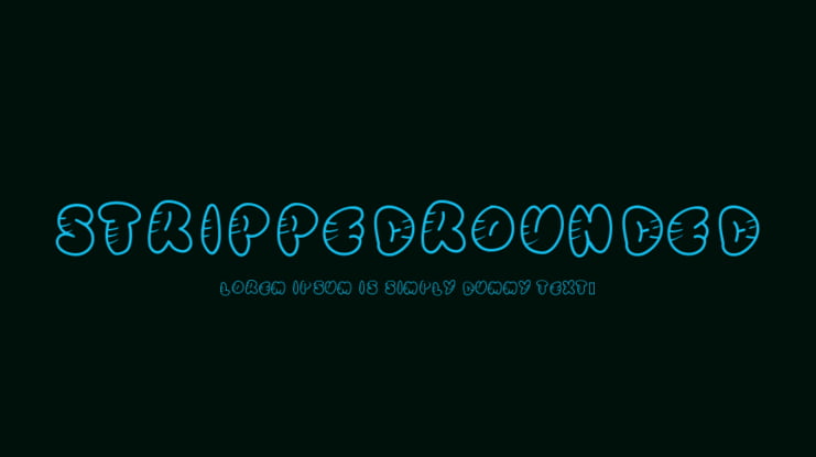 StrippedRounded Font