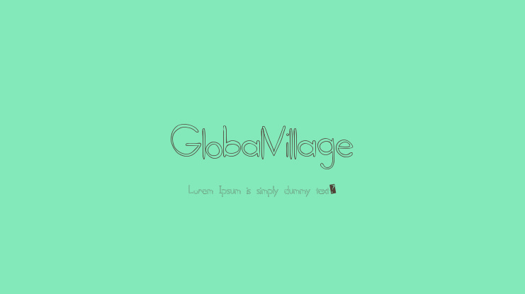 GlobalVillage Font