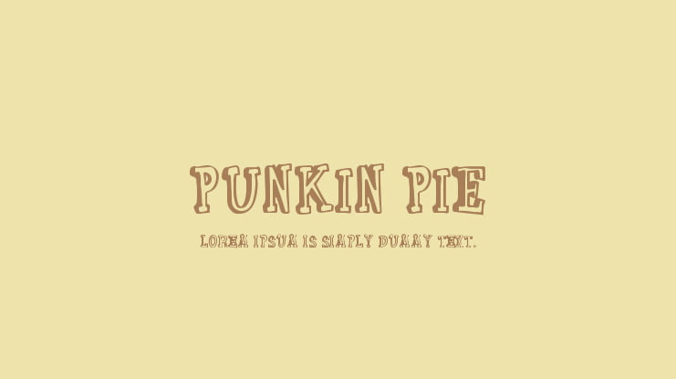 Punkin Pie Font