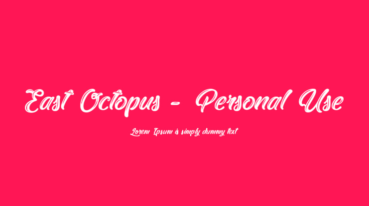 East Octopus - Personal Use Font