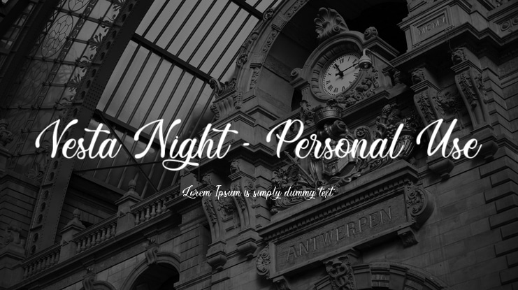 Vesta Night - Personal Use Font