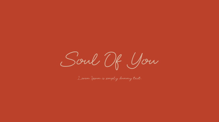 Soul Of You Font