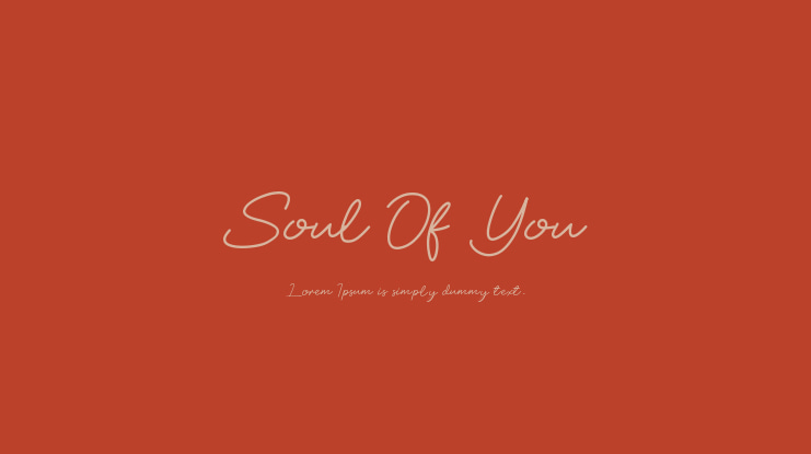 Soul Of You Font