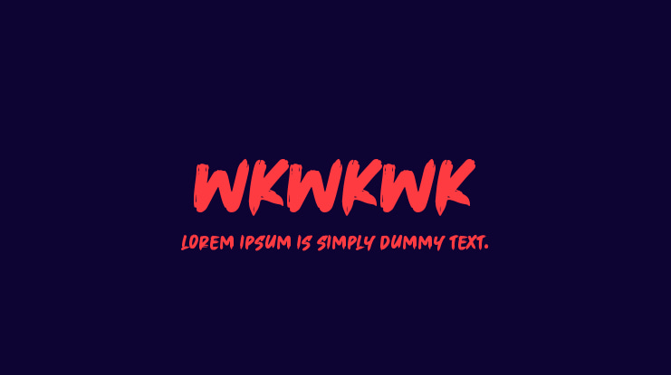 Wkwkwk Font