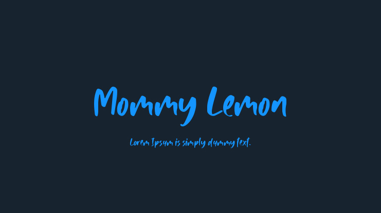 Mommy Lemon Font