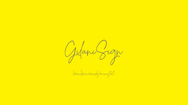 Gilani Sign Font