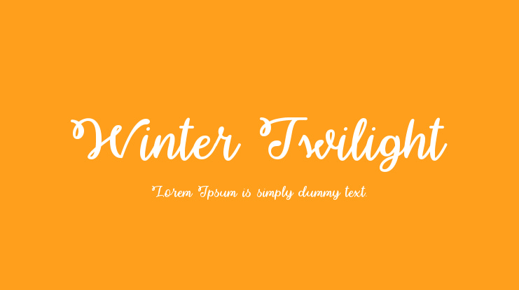 Winter Twilight Font