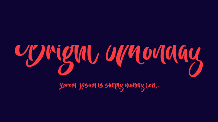 Bright Monday Font