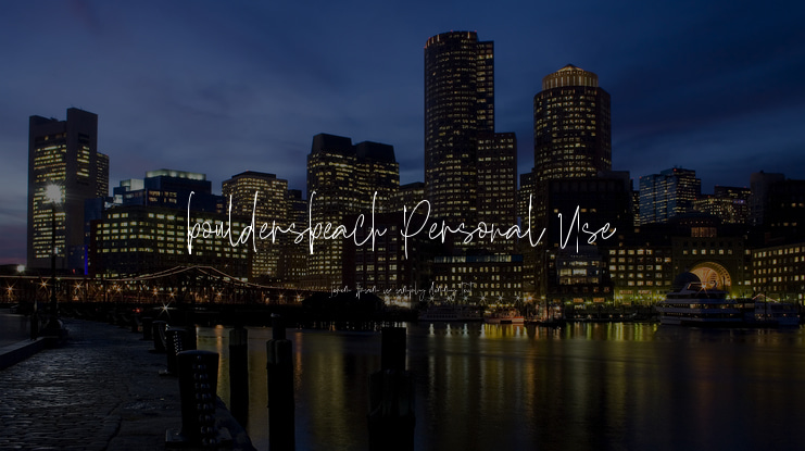 bouldersbeach Personal Use Font