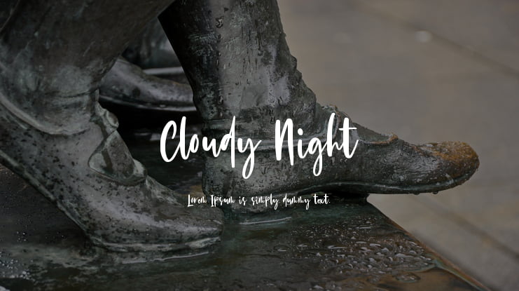 Cloudy Night Font