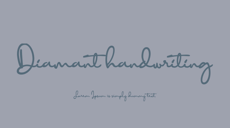 Diamant handwriting Font