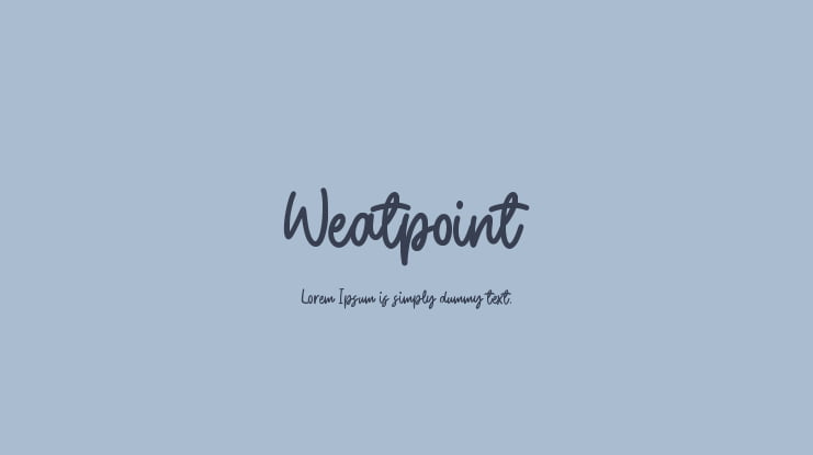 Weatpoint Font