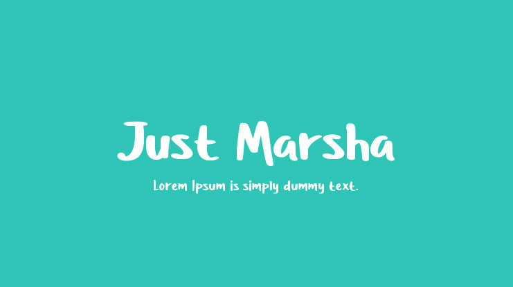 Just Marsha Font