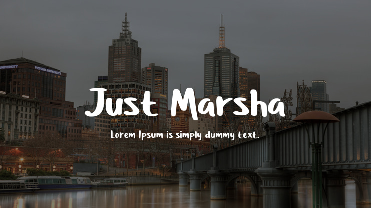 Just Marsha Font