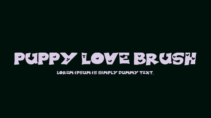 PUPPY LOVE BRUSH Font