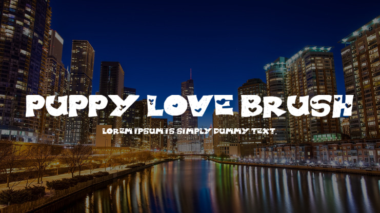 PUPPY LOVE BRUSH Font