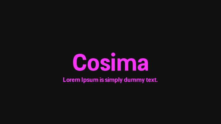 Cosima Font