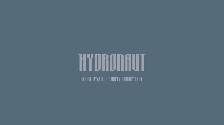 Hydronaut Font Family