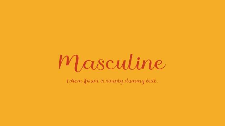 Masculine Font