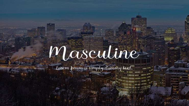 Masculine Font