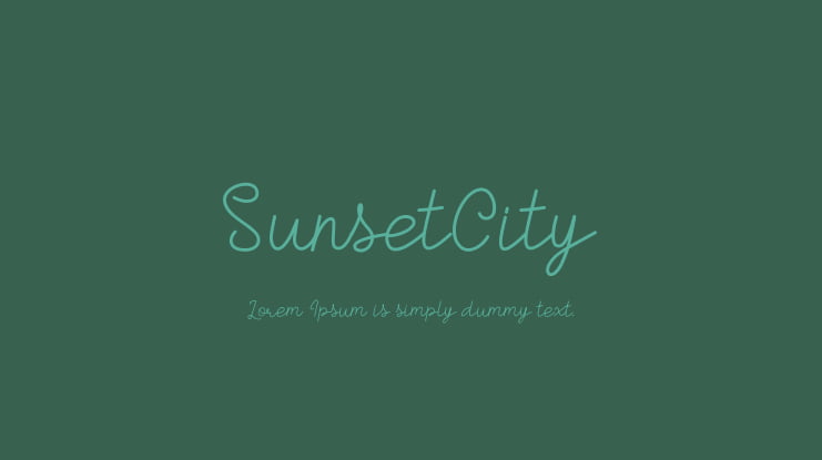 SunsetCity Font