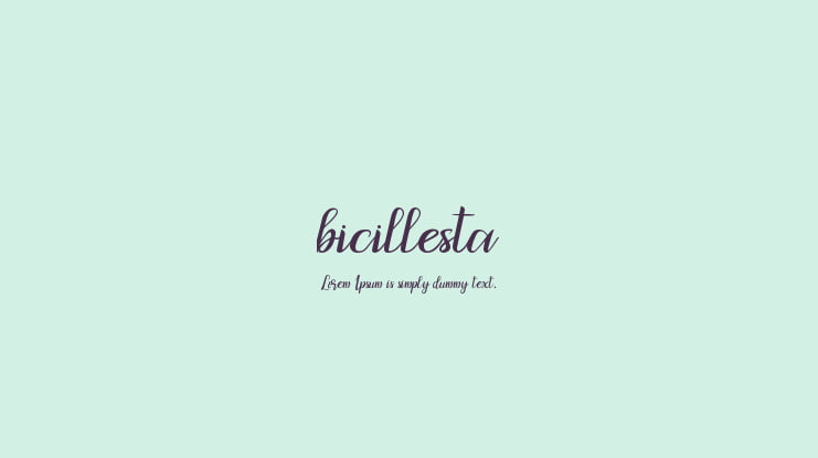 bicillesta Font